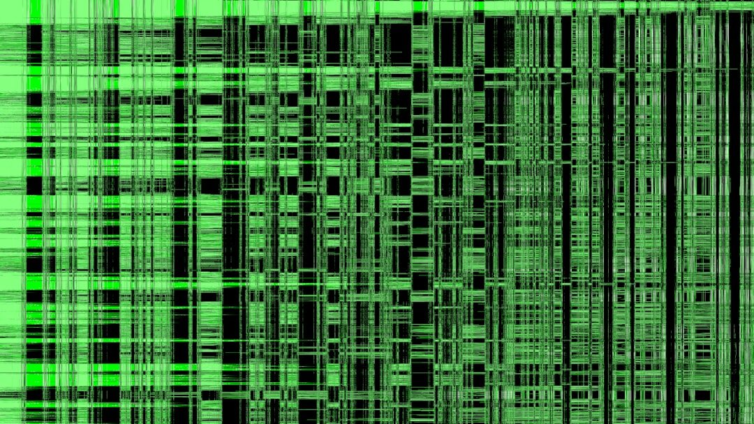 Green circuit board electronics close-up with microchips